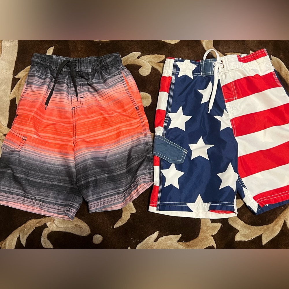Kids' Multicolor Shorts Set boys  medium swim trunks 10/12